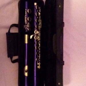 A metallic purple flute